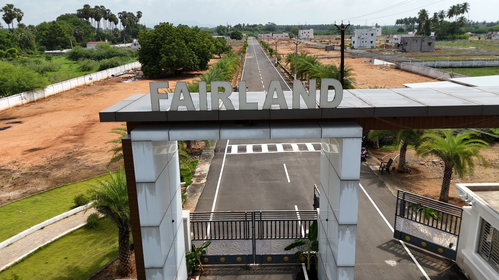 Entrance to a plotted land development